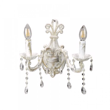 Inlight Δίφωτη Απλίκα Τοίχου Μεταλλική Μπεζ E14 30X30cm 43356-2