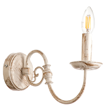 INLIGHT ΑΠΛΙΚΑ ΤΟΙΧΟΥ ΜΕΤΑΛΛΙΚΗ ΛΕΥΚΗ ΠΑΤΙΝΑ E14 30cm 43371