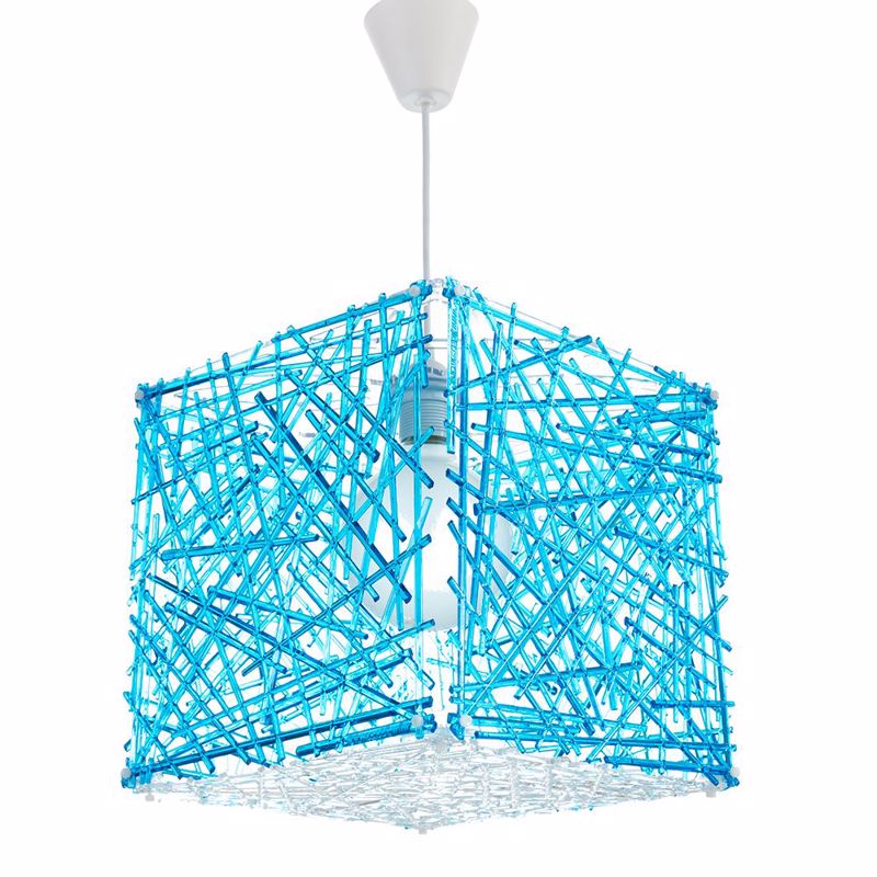INLIGHT ΦΩΤΙΣΤΙΚΟ ΟΡΟΦΗΣ ΚΥΒΟΣ PLEXIGLASS ΜΠΛΕ 4339