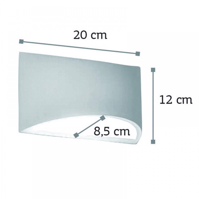 INLIGHT APLIKA TOIXOu GPsINI 20X12CM G9 43415-LEuKO