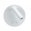 INLIGHT FOTISTIKO TOIXOu LED METALLIKO 3W+6W 14X9CM 43418-LEuKO
