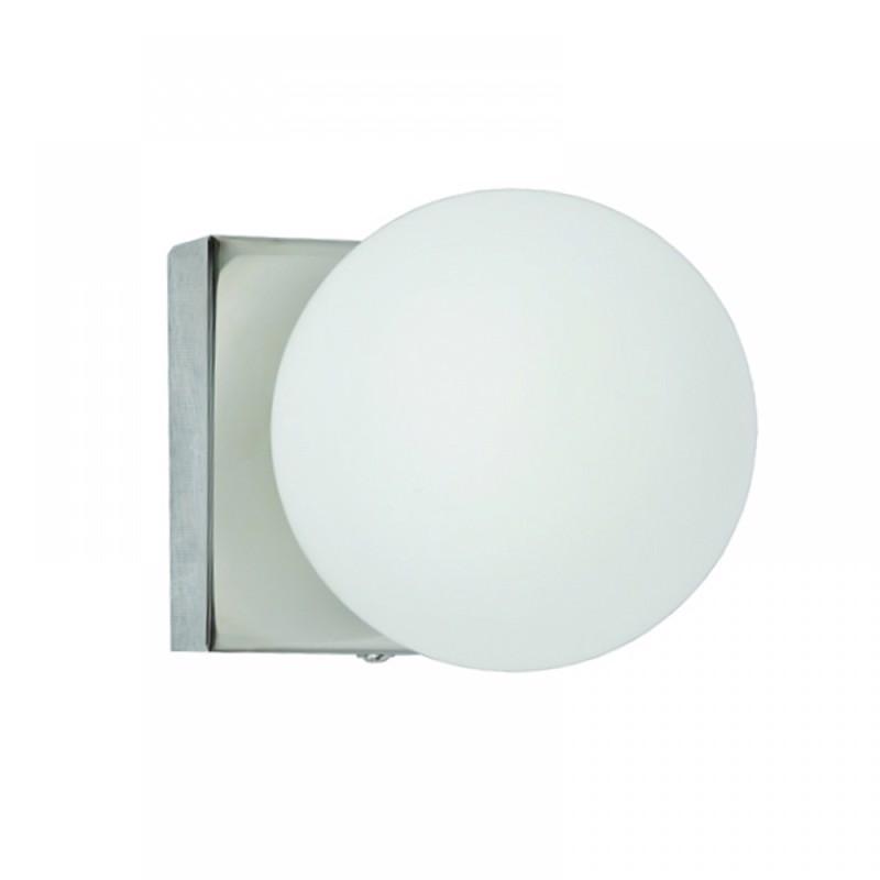 INLIGHT ΕΠΙΤΟΙΧΙΟ ΦΩΤΙΣΤΙΚΟ ΜΠΑΝΙΟΥ ΧΡΩΜΙΟ/ΛΕΥΚΗ ΟΠΑΛΙΝΑ G9 Φ10cm 43420-1Φ