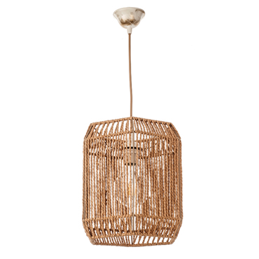 INLIGHT ΦΩΤΙΣΤΙΚΟ ΟΡΟΦΗΣ ΚΡΕΜΑΣΤΟ ΣΧΟΙΝΙ E27 Φ24x29cm 4504