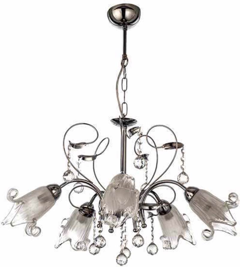 INLIGHT 5ΦΩΤΟ ΦΩΤΙΣΤΙΚΟ ΟΡΟΦΗΣ ΜΕΤΑΛΛΟ ΓΥΑΛΙ ΚΡΥΣΤΑΛΛΟ 