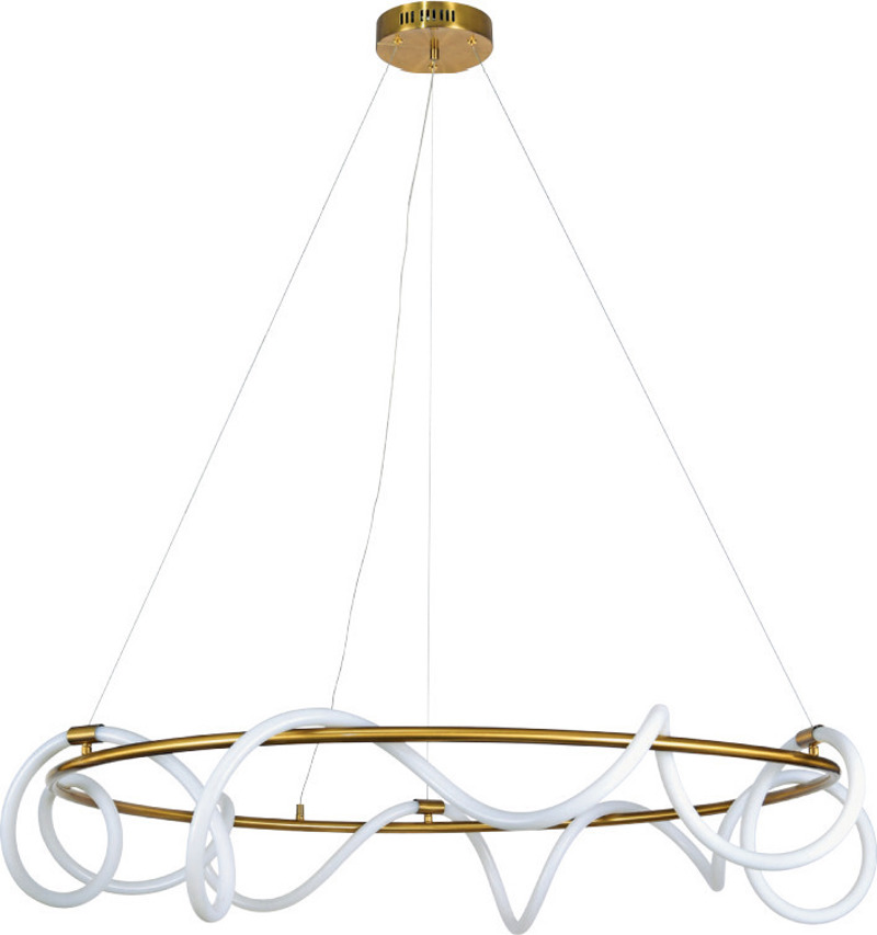 INLIGHT ΦΩΤΙΣΤΙΚΟ ΟΡΟΦΗΣ LED ΜΕΤΑΛΛΟ ΜΕ ΣΩΛΗΝΑ ΣΙΛΙΚΟΝΗΣ ΧΡΥΣΟ/ΛΕΥΚΟ 60W 4800Lm/3000K 6017Β