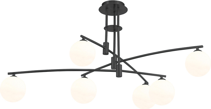 INLIGHT 6FOTO FOTISTIKO OROFIS METALLIKO MAuRO/LEuKI OPALINA G9 110x40cm 6036-6