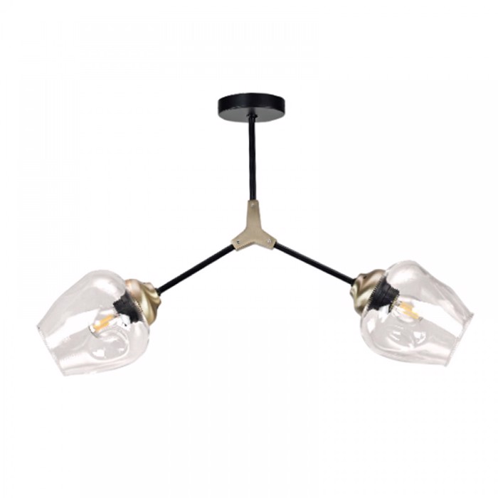 Inlight Difoto Fotistiko Orofis Metalliko/Gyalino Mavro/Xruso E27 6129-2