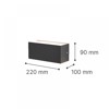 ItLighting Aplika Toixou Anthraki 'Martin' LED 12W 3CCT Up-Down 3000/4000/6000K 9X22cm 80200740