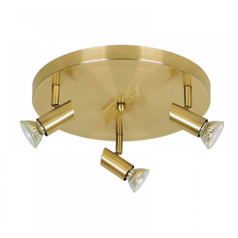 INLIGHT ΤΡΙΦΩΤΟ ΣΠΟΤ ΜΕΤΑΛΛΙΚΟ ΟΞΥΝΤΕ GU10 Φ25x7cm 9075