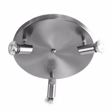 INLIGHT ΤΡΙΦΩΤΟ ΣΠΟΤ ΜΕΤΑΛΛΙΚΟ ΝΙΚΕΛ ΜΑΤ GU10 Φ25x7cm 9075-3