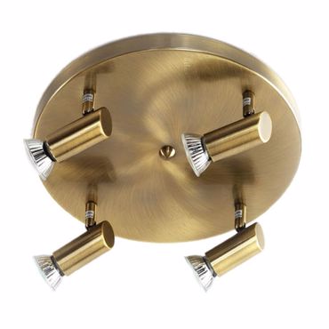 INLIGHT ΤΕΤΡΑΦΩΤΟ ΣΠΟΤ ΜΕΤΑΛΛΙΚΟ ΟΞΥΝΤΕ GU10 Φ30x7cm 9075-4