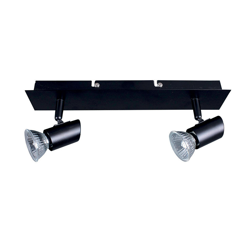INLIGHT ΔΙΦΩΤΟ ΣΠΟΤ ΡΑΓΑ ΜΕΤΑΛΛΙΚΟ GU10 ΜΑΥΡΟ 9078-2