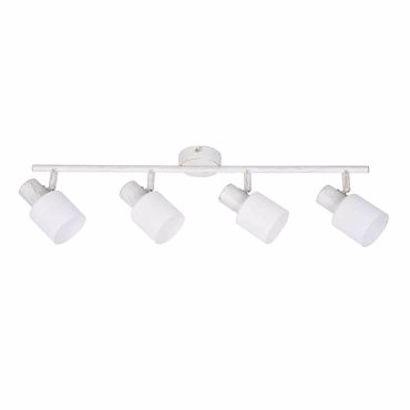 INLIGHT ΤΕΤΡΑΦΩΤΟ ΣΠΟΤ ΡΑΓΑ ΜΕΤΑΛΛΟ/ΓΥΑΛΙ ΛΕΥΚΗ ΠΑΤΙΝΑ E14 62cm 9079-4