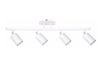INLIGHT ΦΩΤΙΣΤΙΚΟ ΜΕΤΑΛΛΙΚΟ ΛΕΥΚΟ ΜΕ 4 ΣΠΟΤ ΣΕ ΡΑΓΑ GU10 70x22cm 9086-4