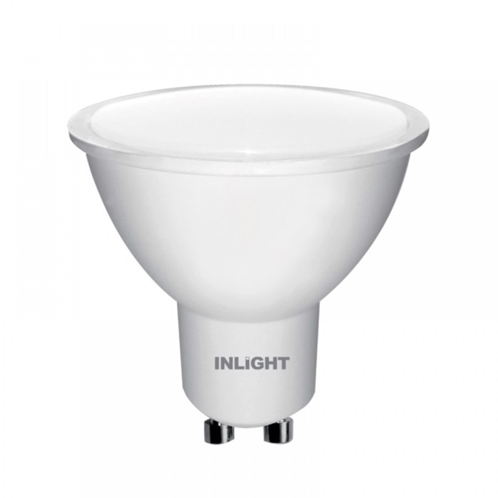 INLIGHT Lamptiras GU10 LED 8W 640Lm 4000K Fusiko Lefko 7.10.08.10.2