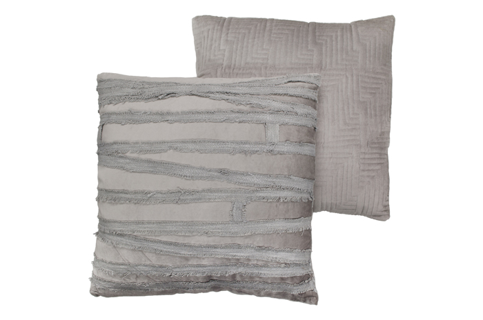 InTheBox - Maison SILVER STRIPES Diakosmitiko Maxilari ufasmatino Ggri 50x50x10cm 014524