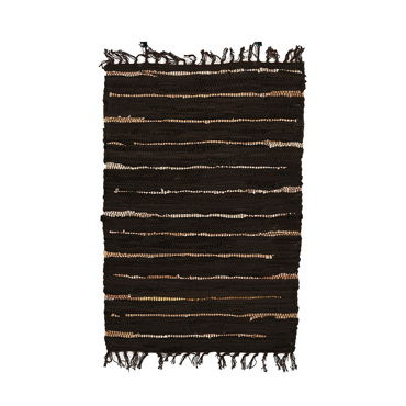 InTheBox - Maison LINEAS Χαλί Δερμάτινο Μαύρο/Φυσικό 60x90cm 014842