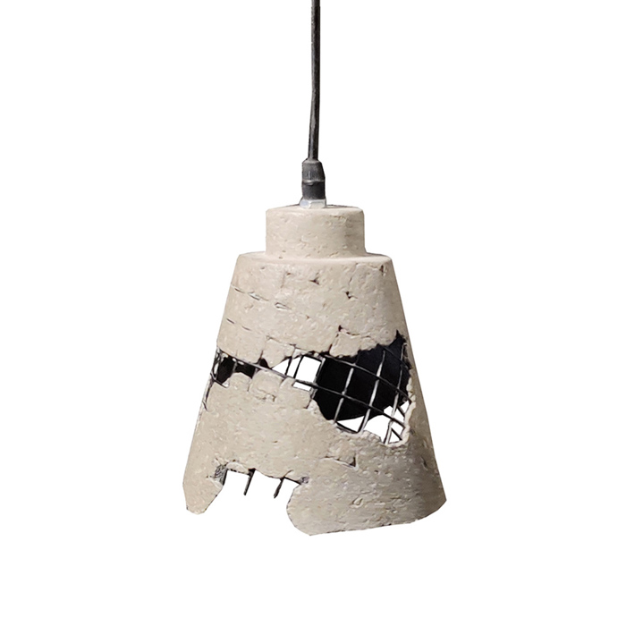 InTheBox - Maison GRID 2 Kremasto Fotistiko Orofis Tsimentenio/Metalliko 1xE27 F16x16cm 017671