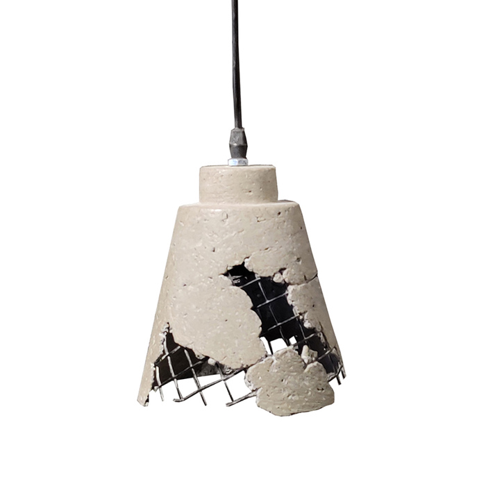 InTheBox - Maison GRID 2 Kremasto Fotistiko Orofis Tsimentenio/Metalliko 1xE27 F16x16cm 017671