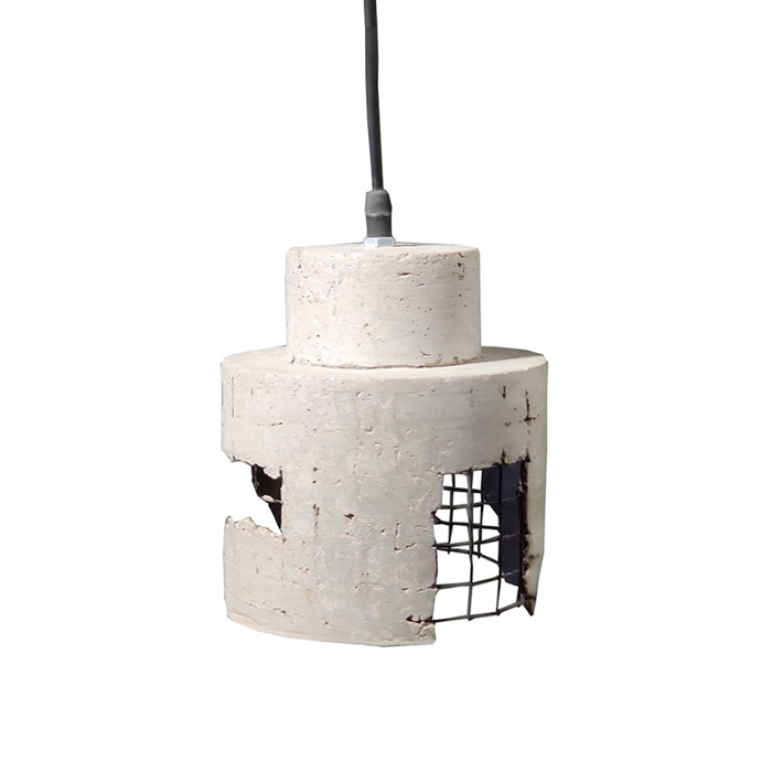 InTheBox - Maison GRID 4 Kremasto Fotistiko Orofis Tsimentenio/Metalliko 1xE27 F16x16cm 017673
