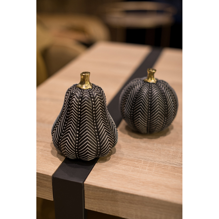 InTheBox - Maison PUMKIN DECO Kolokutha Resin Mavri/Lefki F13x14.3cm 017988