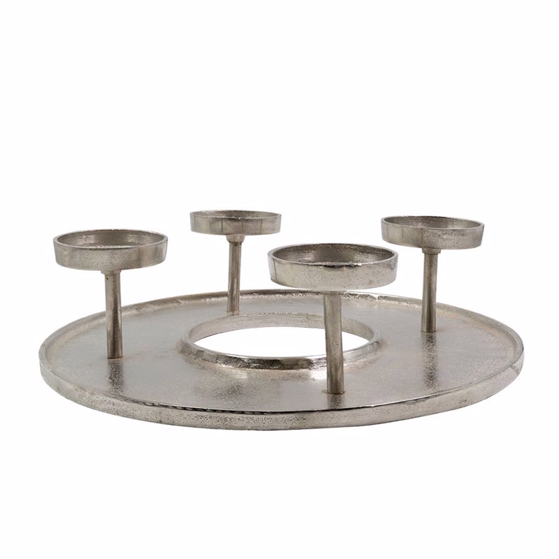 InTheBox - Maison REDON DECO Κηροπήγιο Αλουμινίου Ασημί