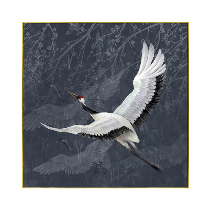 InTheBox - Maison CRANE 2 Pinakas Kambas me Petrol/Lefko/Mavro Xulo 82.5x82.5x4.5cm 018741