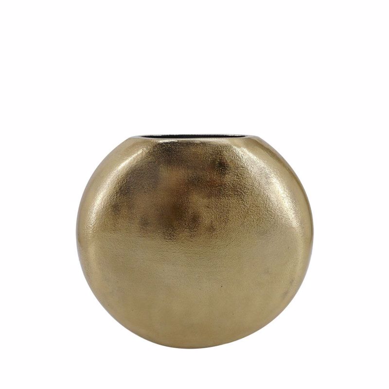 InTheBox - Maison - ΣΗΜΑΝΤΙΚΟ: Σε περίπτωση διαφοράς τιμής από το κατάστημα ισχύει παντα και μόνο η τιμή του καταστήματος InTheBox - Maison BALLON Βάζο Αλουμινίου Χρυσό 28x27x8c