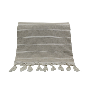 InTheBox - Maison AMMOS 2 Ριχτάρι Βαμβακερό Μπεζ/Λευκό 150x210cm 019627