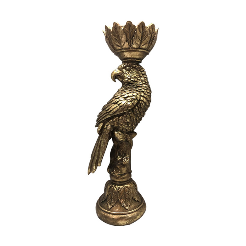 InTheBox - Maison BUDGI Κηροπήγιο Resin Χρυσό 13x10x34.