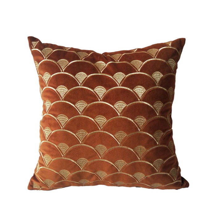 InTheBox - Maison SUNRISE Diakosmitiko Maxilari Beloudino Terracotta/Xruso 45x45cm 020457