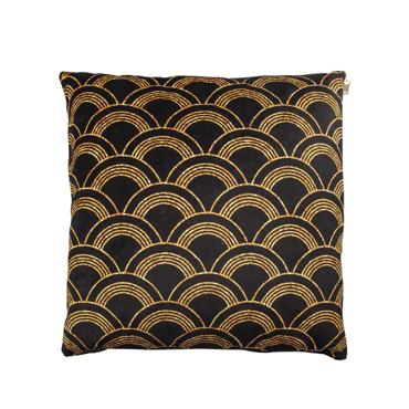 InTheBox - Maison SUNRISE 1 Διακοσμητικό Μαξιλάρι Βελούδινο Μαύρο/Χρυσό 45x45cm 020460