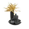 InTheBox - Maison FRUIT BLACK 2 DECO Milo Resin Mavro/Lefko F12x13.2cm 020751