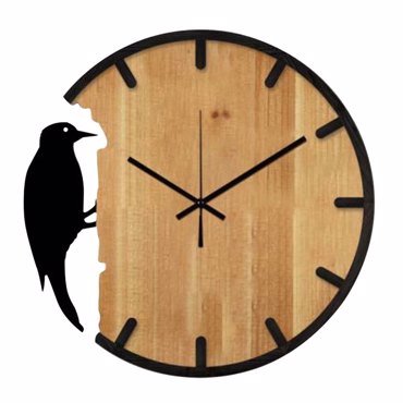 InTheBox - Maison NAMUR Ρολόι Τοίχου MDF/Μεταλλικό Φυσικό/Μαύρο Φ50x3.5cm 021962