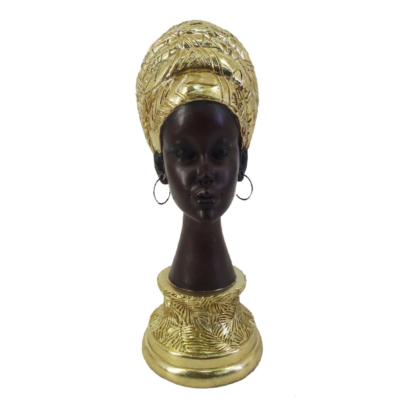 InTheBox - Maison AFRICAN QUEEN DECO Πρόσωπο Resin Χρυσ
