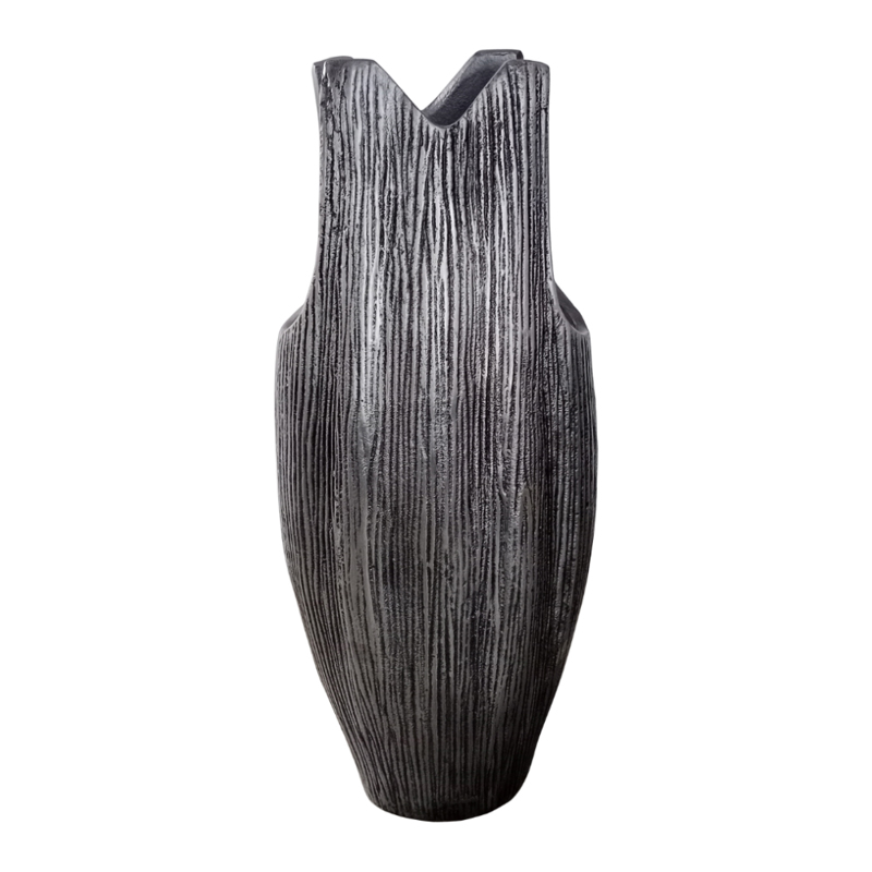 InTheBox - Maison BAJAN Βάζο Αλουμινίου Ασημί Αντικέ 19