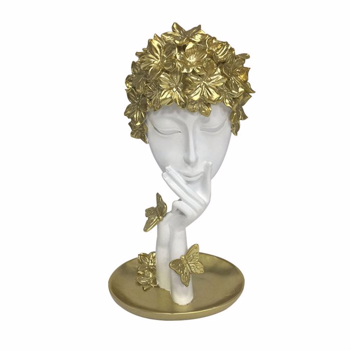 InTheBox - Maison JARNI 2 DECO Prosopo Resin Lefko/Xruso 15x10.5x28cm 022716