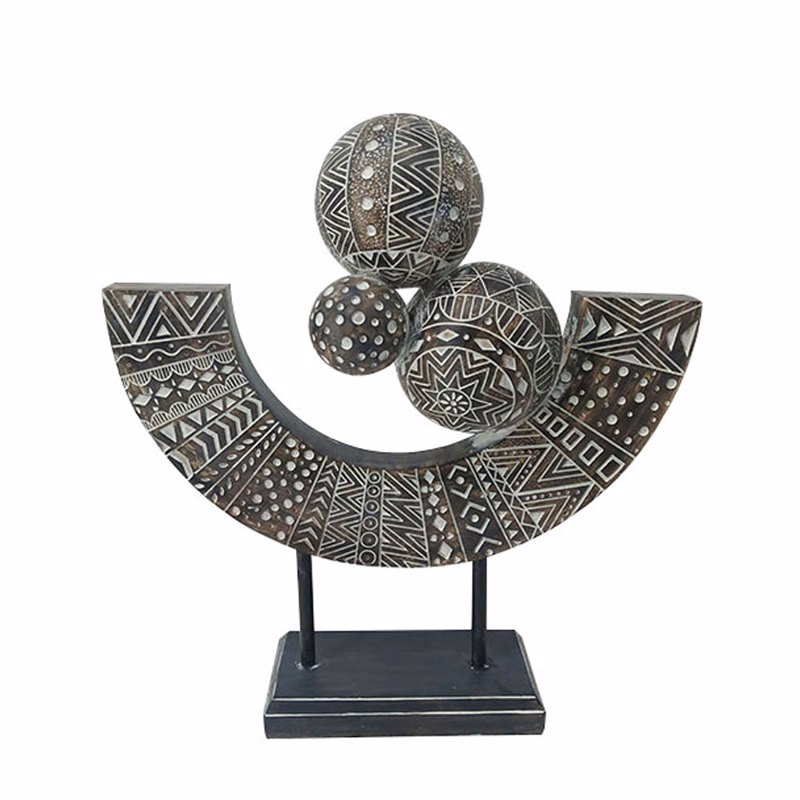 InTheBox - Maison RABIA DECO Totem Resin Καφέ/Μπεζ/Λευκ