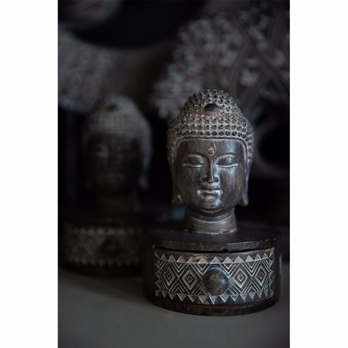 InTheBox - Maison BADBA DECO Boudas Resin Kafe/Lefkos 10x11.3x14.5cm 022743