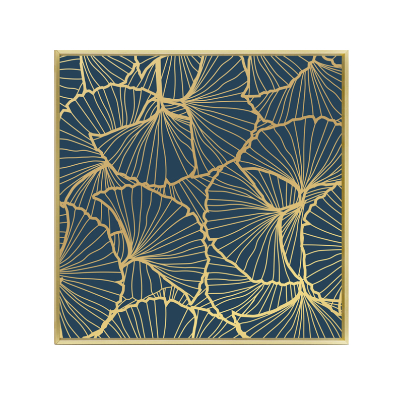 InTheBox - Maison - ΣΗΜΑΝΤΙΚΟ: Σε περίπτωση διαφοράς τιμής από το κατάστημα ισχύει παντα και μόνο η τιμή του καταστήματος InTheBox - Maison LANGO 3 Πίνακας Καμβάς με Πετρόλ/Χρυσ