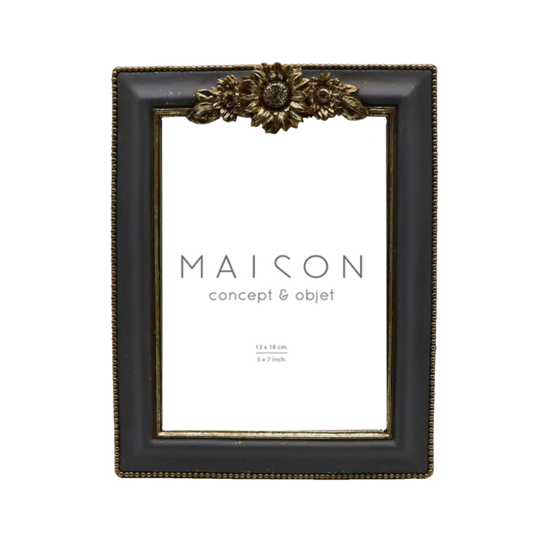 InTheBox - Maison - ΣΗΜΑΝΤΙΚΟ: Σε περίπτωση διαφοράς τιμής από το κατάστημα ισχύει παντα και μόνο η τιμή του καταστήματος InTheBox - Maison CORONET Κορνίζα Resin Γκρι/Χρυσή με Γ