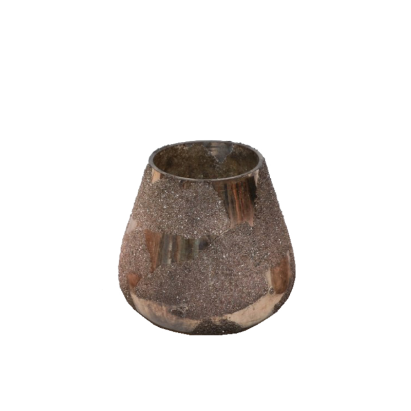 InTheBox - Maison ALKE Βάση Ρεσώ Γυάλινη Χρυσή Φ11x11cm