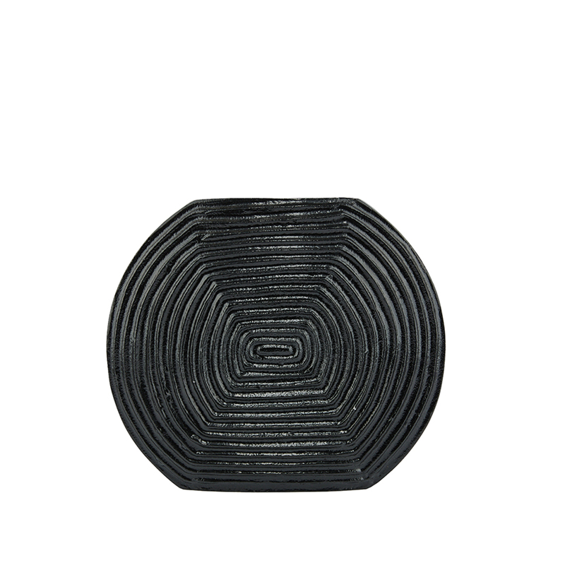 InTheBox - Maison LINEAR Βάζο Αλουμινίου Μαύρο 28x6x24c