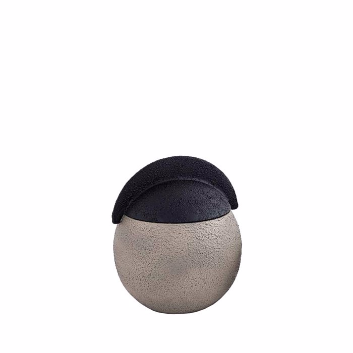 InTheBox - Maison GRIZIO Bazo Alouminiou me Kapaki Mud Textured/Mavro Textured F15x19cm 027113