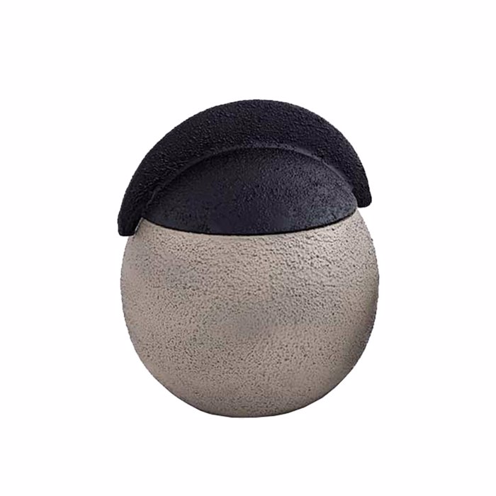 InTheBox - Maison GRIZIO Bazo Alouminiou me Kapaki Mud Textured/Mavro Textured F20x24cm 027114