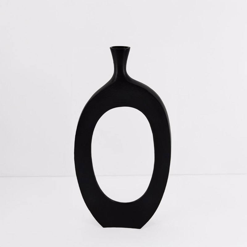 InTheBox - Maison ABSTRACT Βάζο Αλουμινίου Μαύρο 28x5x6