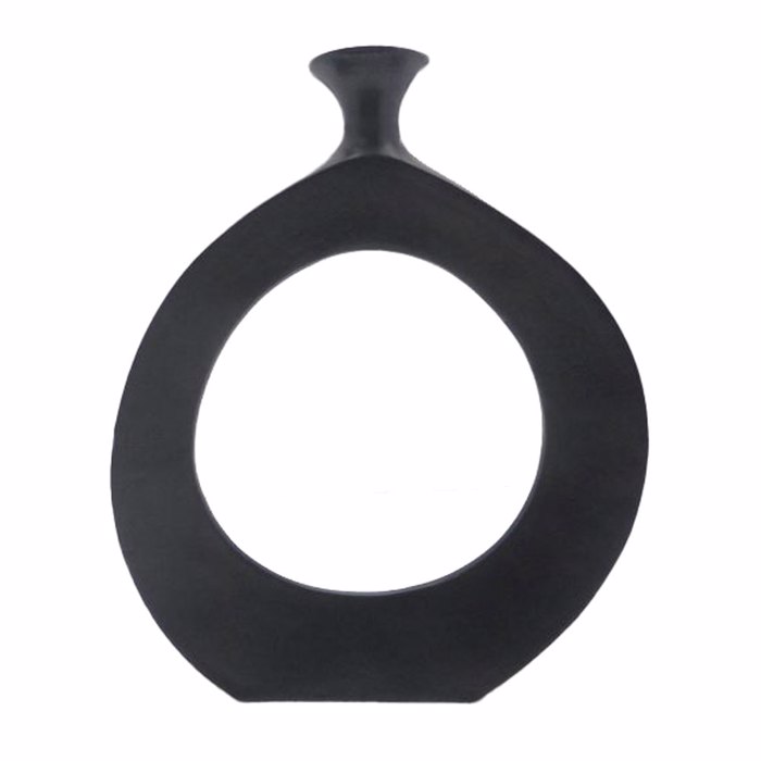 InTheBox - Maison ABSTRACT CIRCLE Bazo Alouminiou Mavro 37x5x45cm 028991