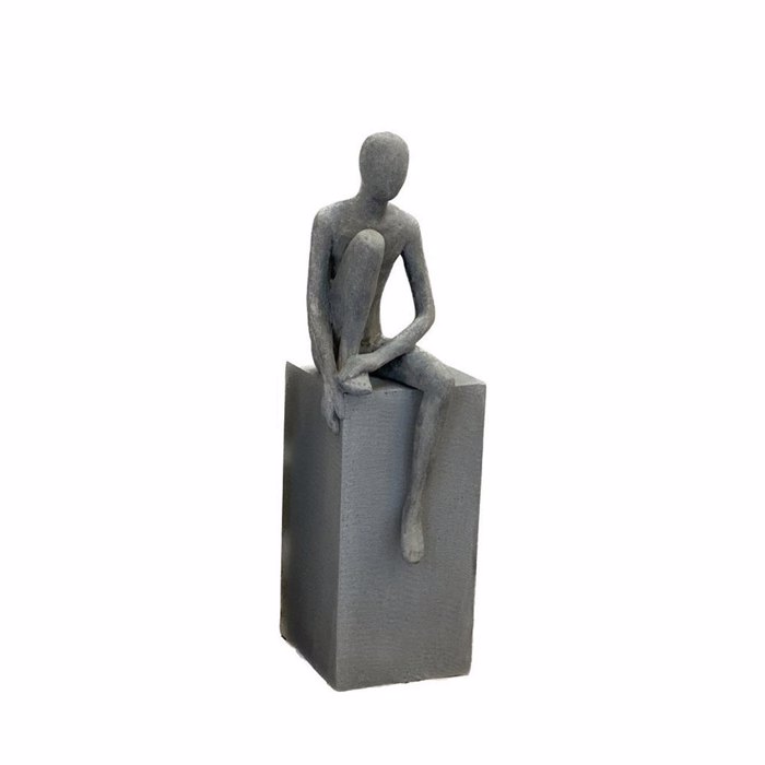 InTheBox - Maison SITTING MAN Diakosmitiki Figura apo Texniti Petra Ggri 20x15x54cm 029250