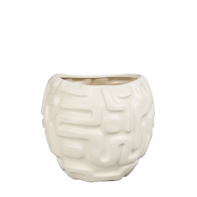 InTheBox - Maison - ΣΗΜΑΝΤΙΚΟ: Σε περίπτωση διαφοράς τιμής από το κατάστημα ισχύει παντα και μόνο η τιμή του καταστήματος InTheBox - Maison ISIS Βάζο Stoneware Μπεζ Φ32x29cm 029