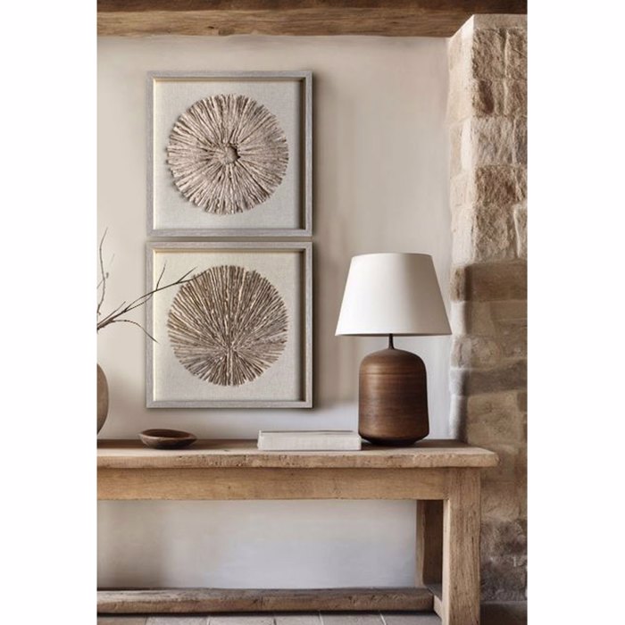 InTheBox - Maison PURE EARTH Pinakas Diakosmisis Xarti/Gyali Bez/Fusiko 60x4x60cm 030449